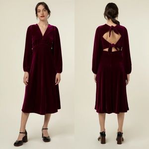 NWOT *BLACK* FRNCH Paris Velvet Galane Dress